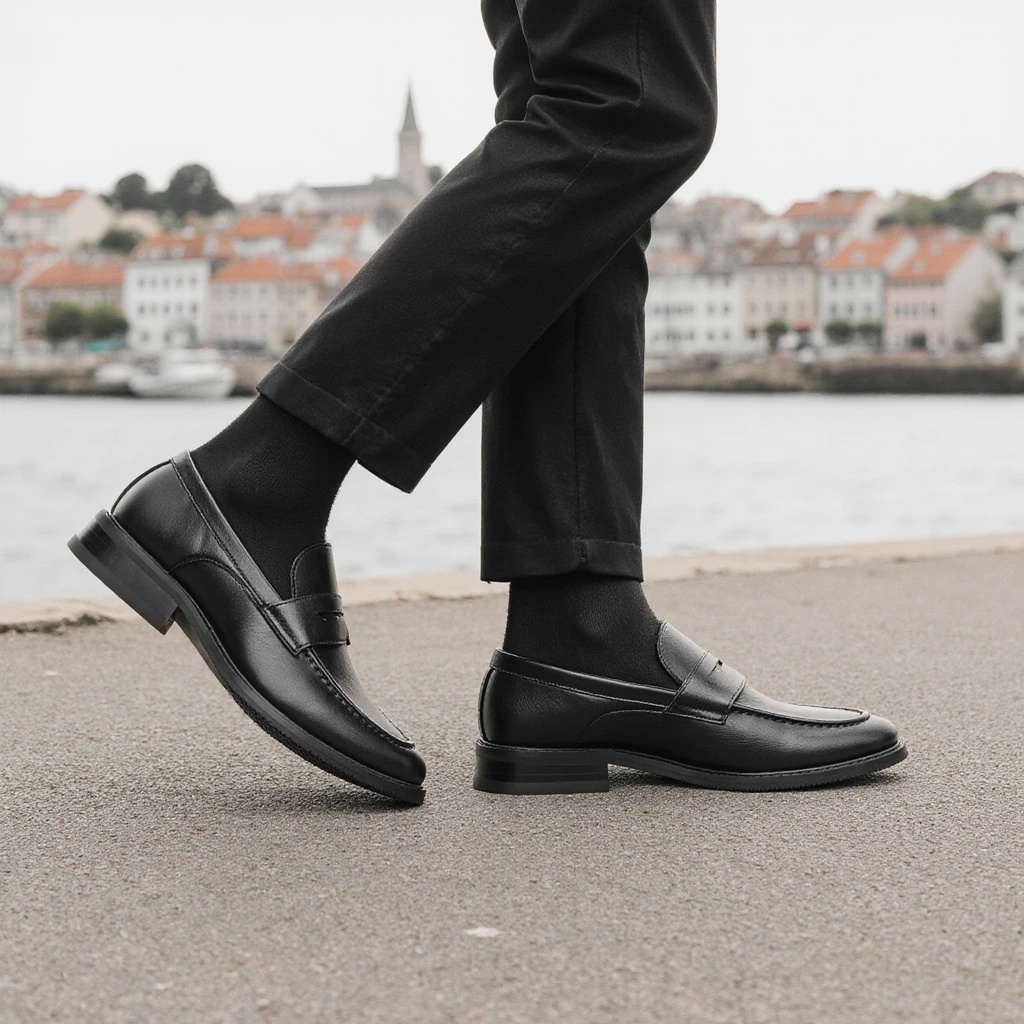 Heren zwarte penny loafers, kl - Men'S Shoes Hey Dude recensie en prijs