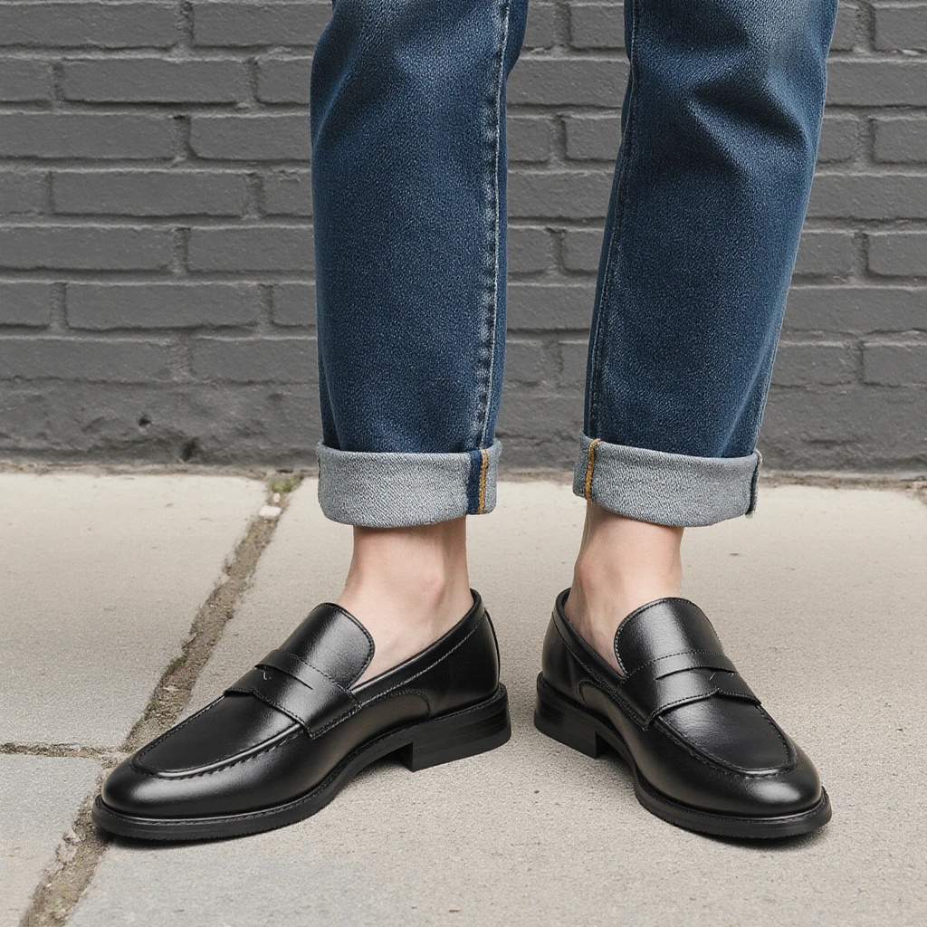 Heren zwarte penny loafers, kl - Men'S Shoes Hey Dude recensie en prijs