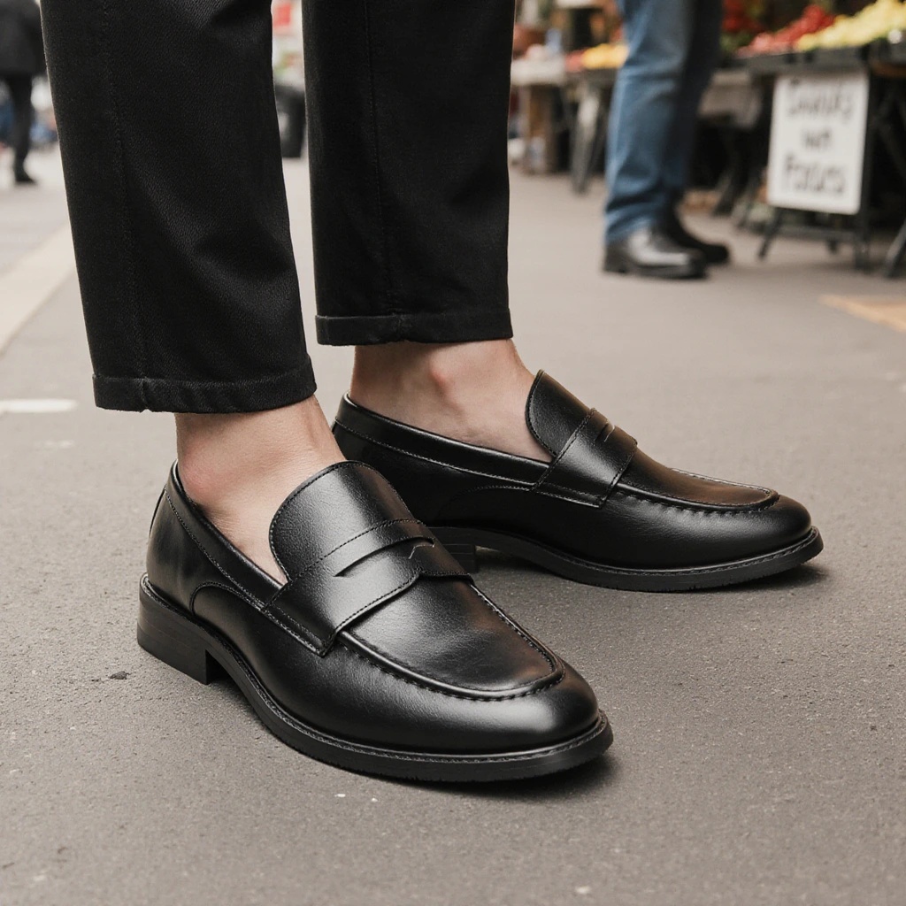 Heren zwarte penny loafers, kl - Men'S Shoes Hey Dude recensie en prijs