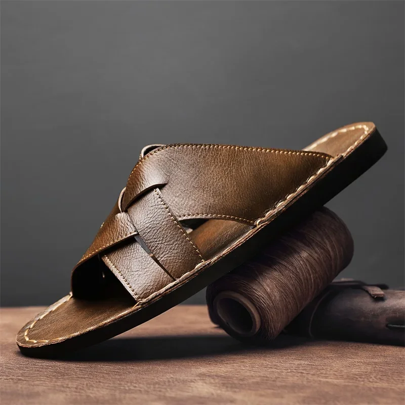 Echt leer Heren Casual Sandale - Men'S Shoes Hey Dude recensie en prijs