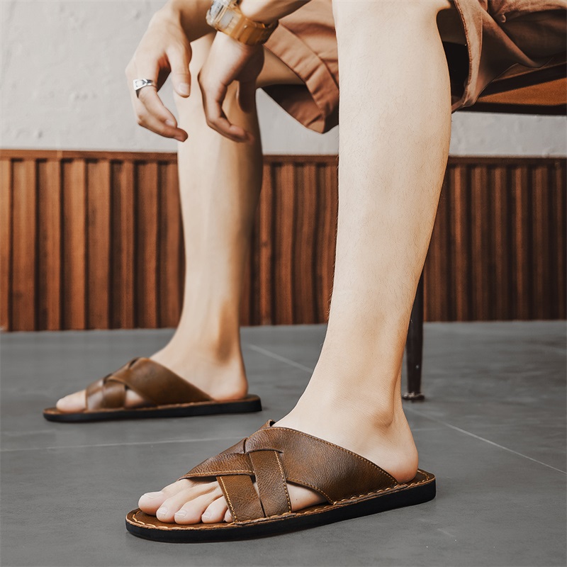 Echt leer Heren Casual Sandale - Men'S Shoes Hey Dude recensie en prijs