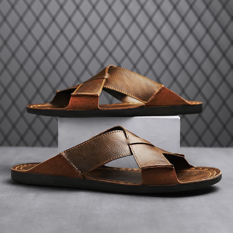 Mode Echt Leer Mannen Slippers - Men'S Shoes Hey Dude recensie en prijs