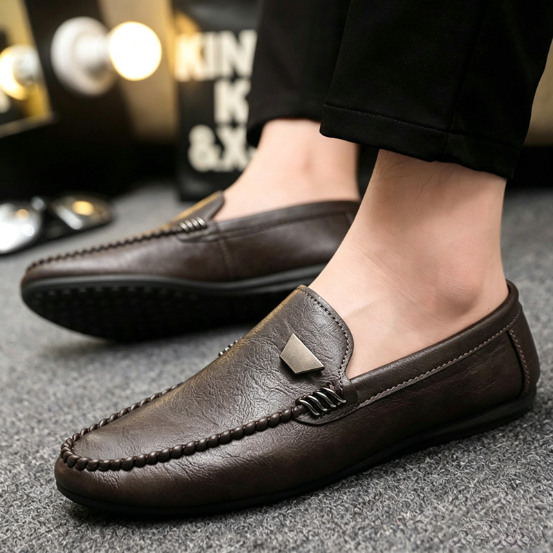 Britse stijl leren herenschoen - Men'S Shoes Hey Dude recensie en prijs